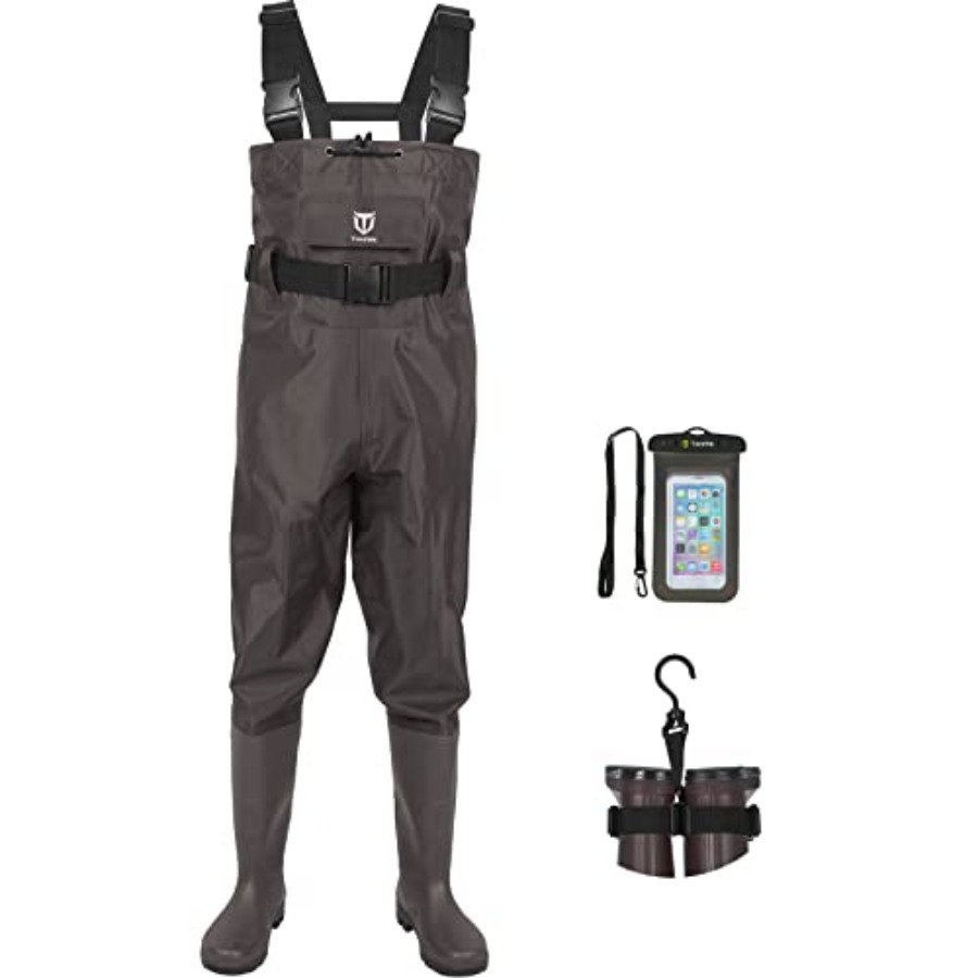 Fishing Waders - Waders met laarzen, 2-laags nylon/PVC waterdicht,