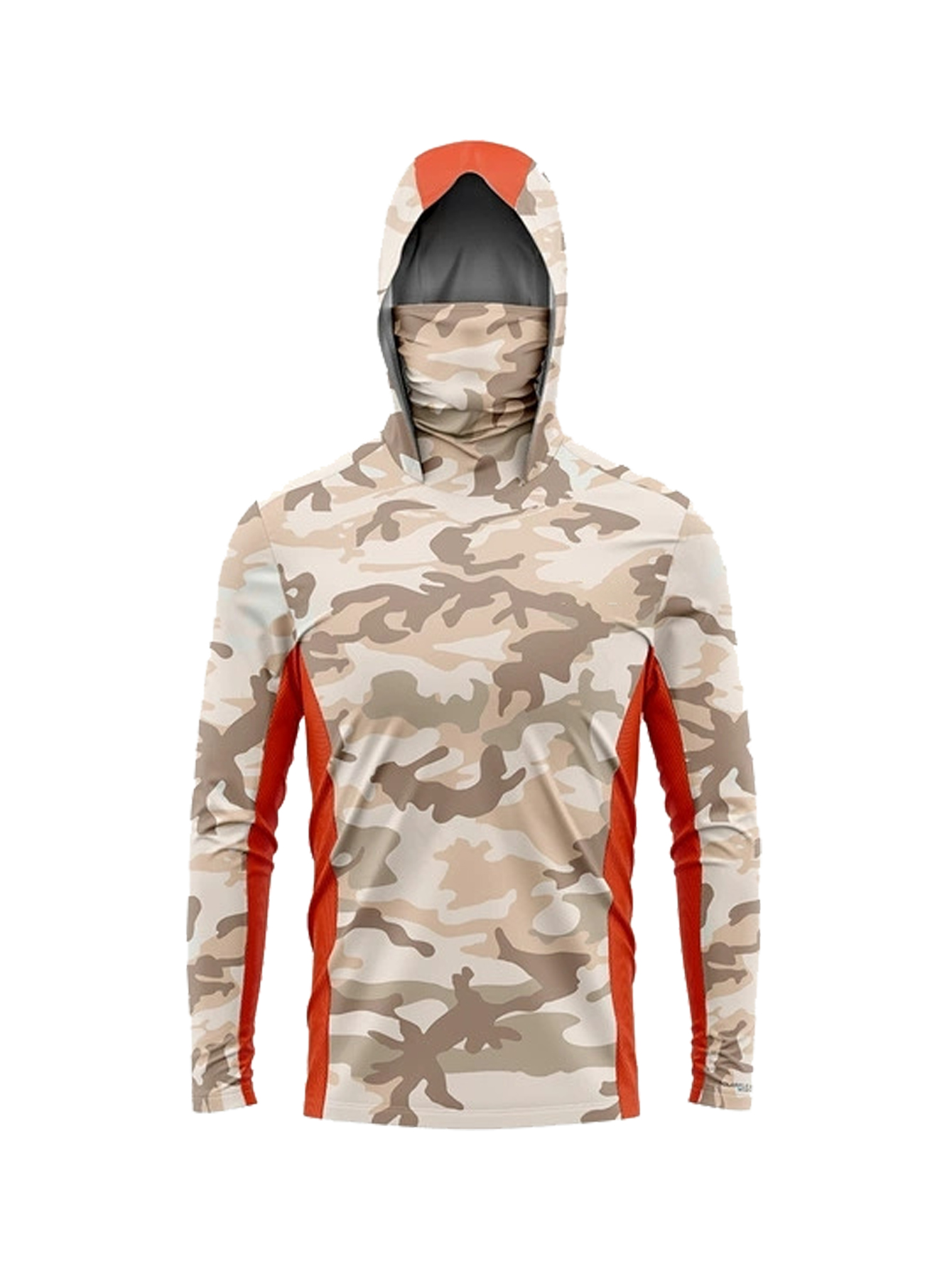 Fishing Shirt Uv Protection - Desert Camo Heren Vissershirt met Capuchon