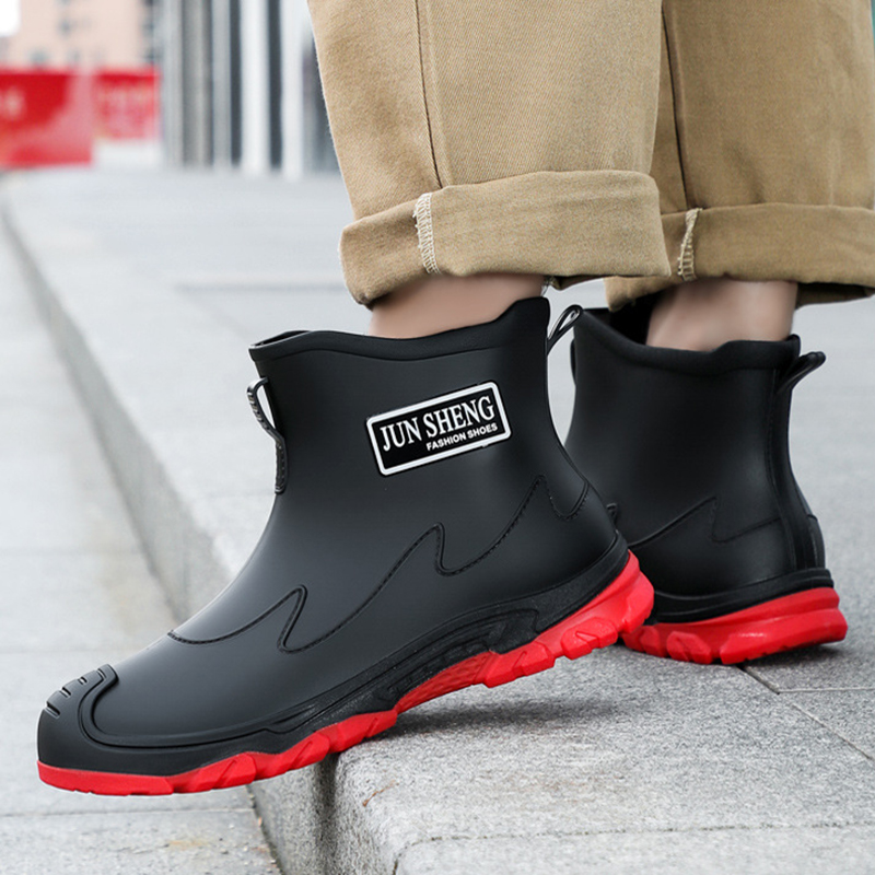 Fishing Boots - Waterdichte grensoverschrijdende herenregenschoenen Mode korte sokken
